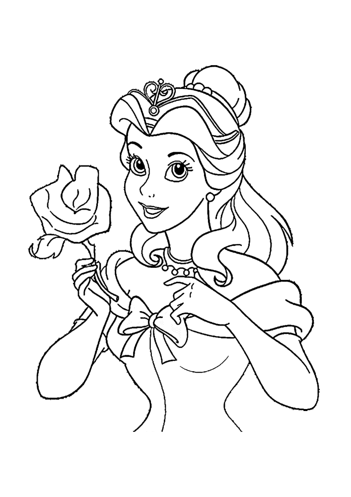 Coloring pages of princess belle images