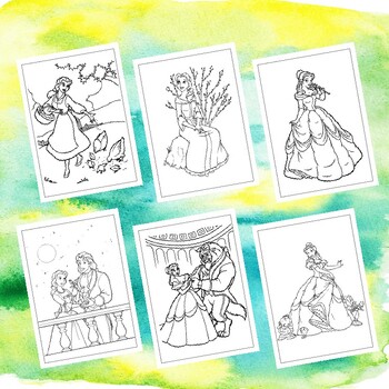 Explore disney magic printable beauty belle coloring pages for kids