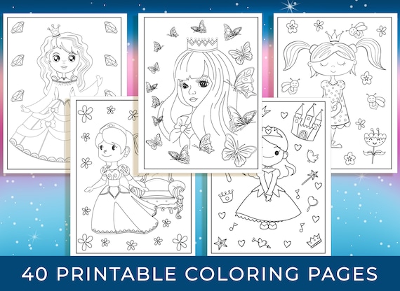 Princess coloring pages printable princess coloring pages for girls teens kids princess birthday party activity kids birthday party