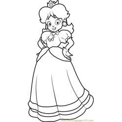 Princess daisy coloring pages for kids