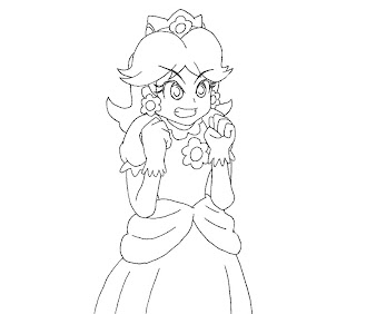 Princess daisy coloring page