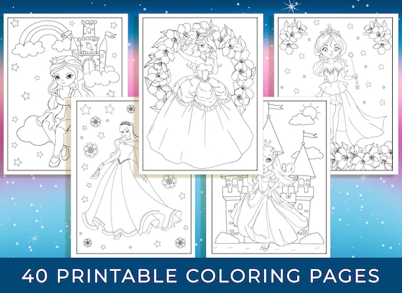 Princess coloring pages printable princess coloring pages for girls teens kids princess birthday party activity kids birthday party