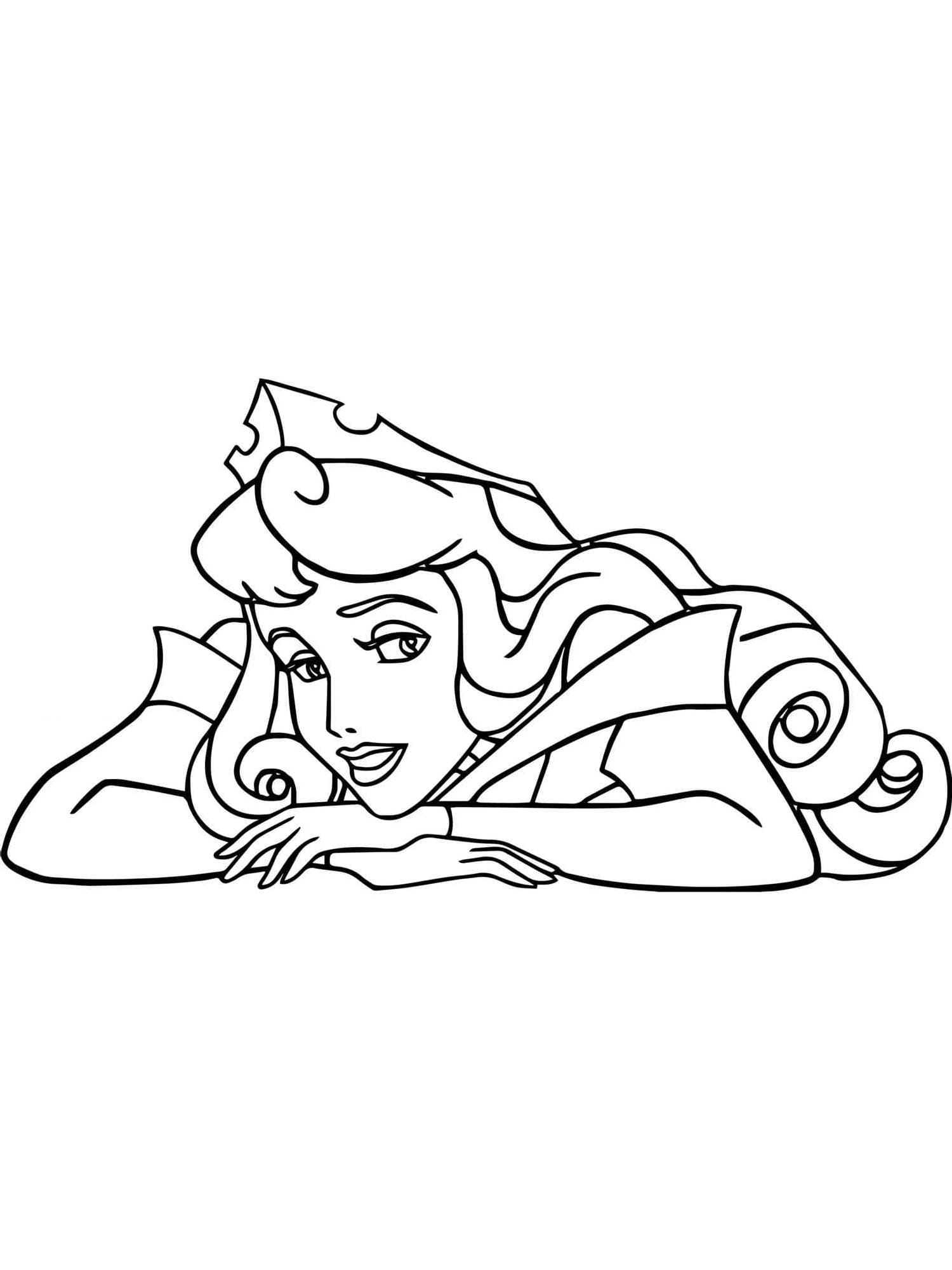 Printable princess aurora coloring page