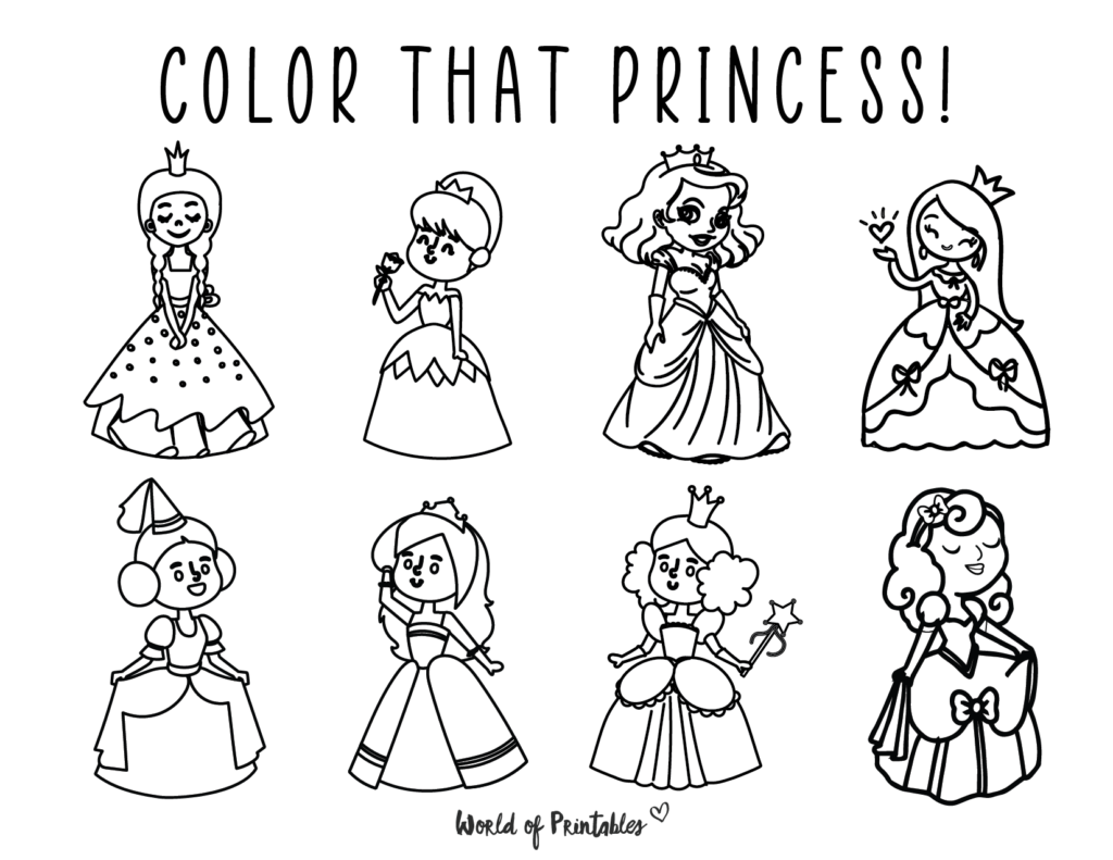 Best princess coloring pages