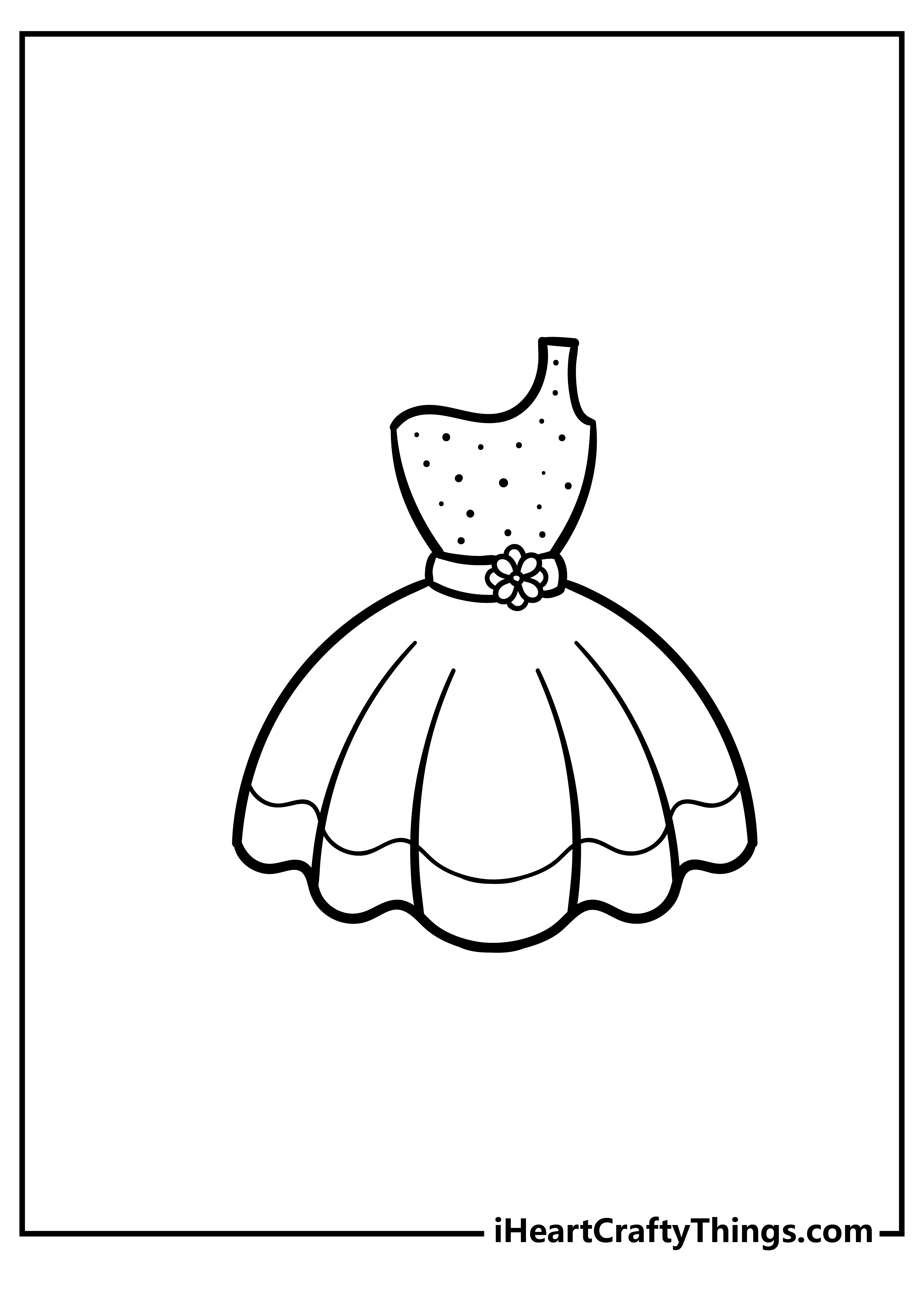 Dress coloring pages free printables