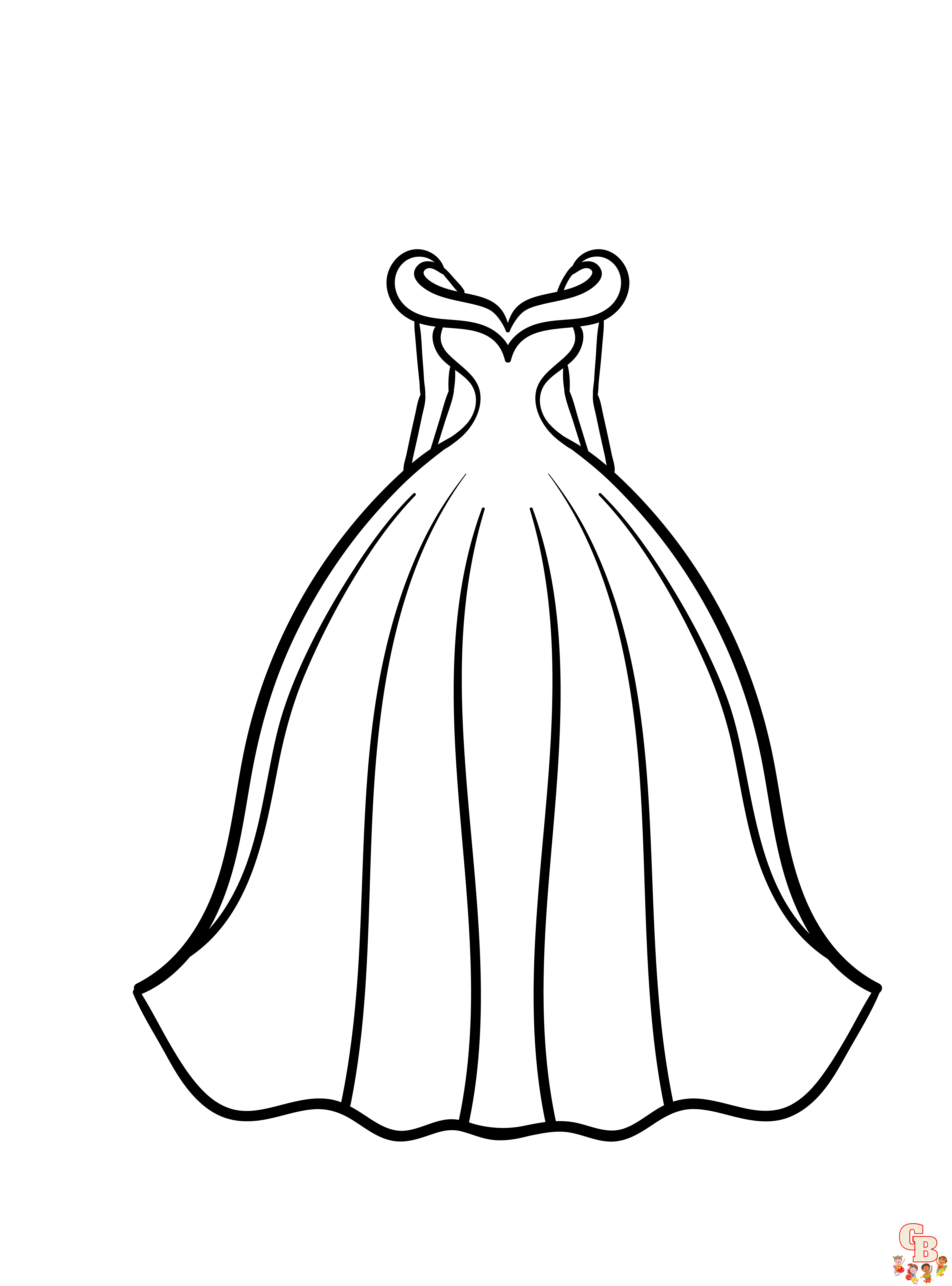 Dress coloring pages free and printable sheets for kids