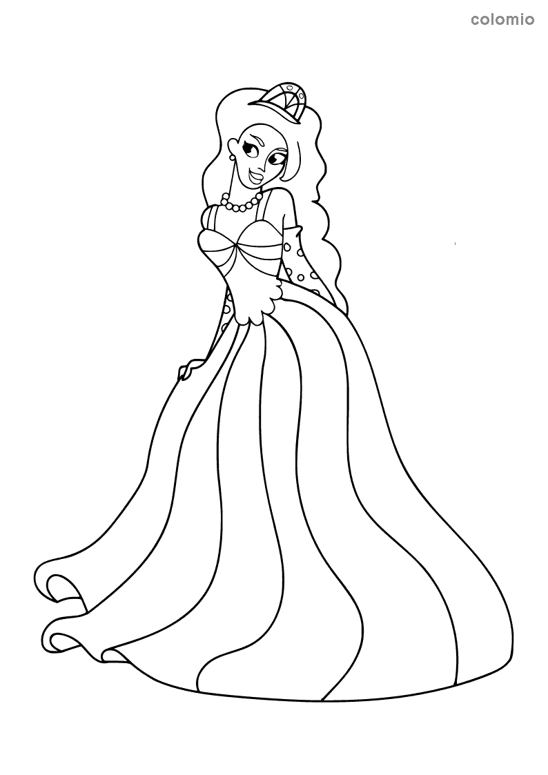 Princesses coloring pages free printable princess coloring sheets