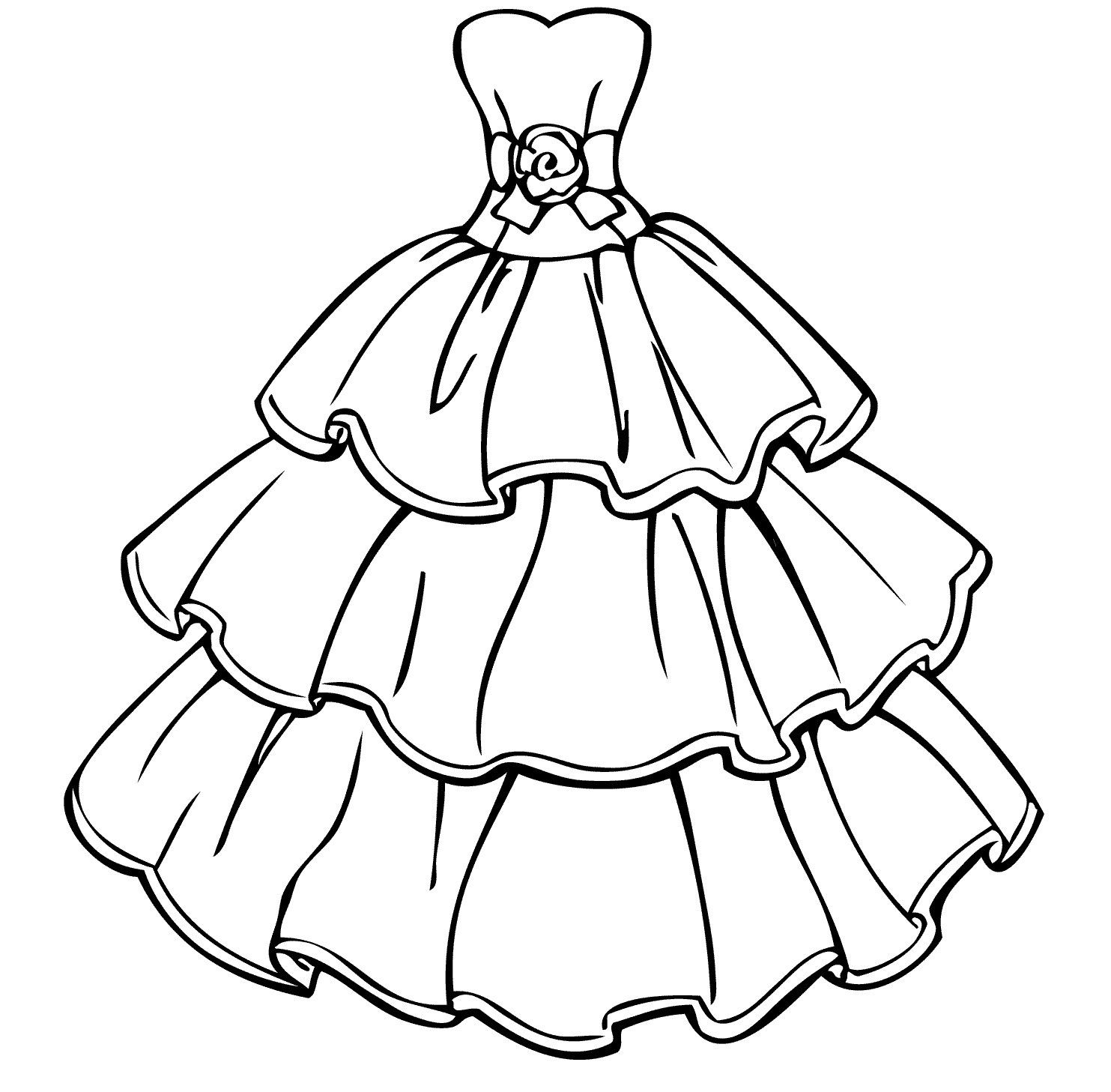 Princess dress coloring page â through the thousands of photos on the net with râ wedding coloring pages coloring pages for girls disney princess coloring pages