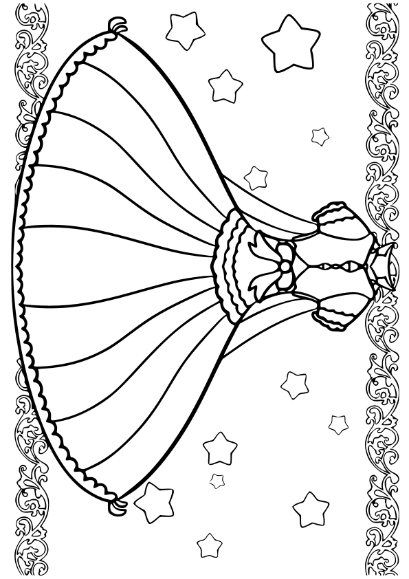 Dress coloring pages free printable nurie