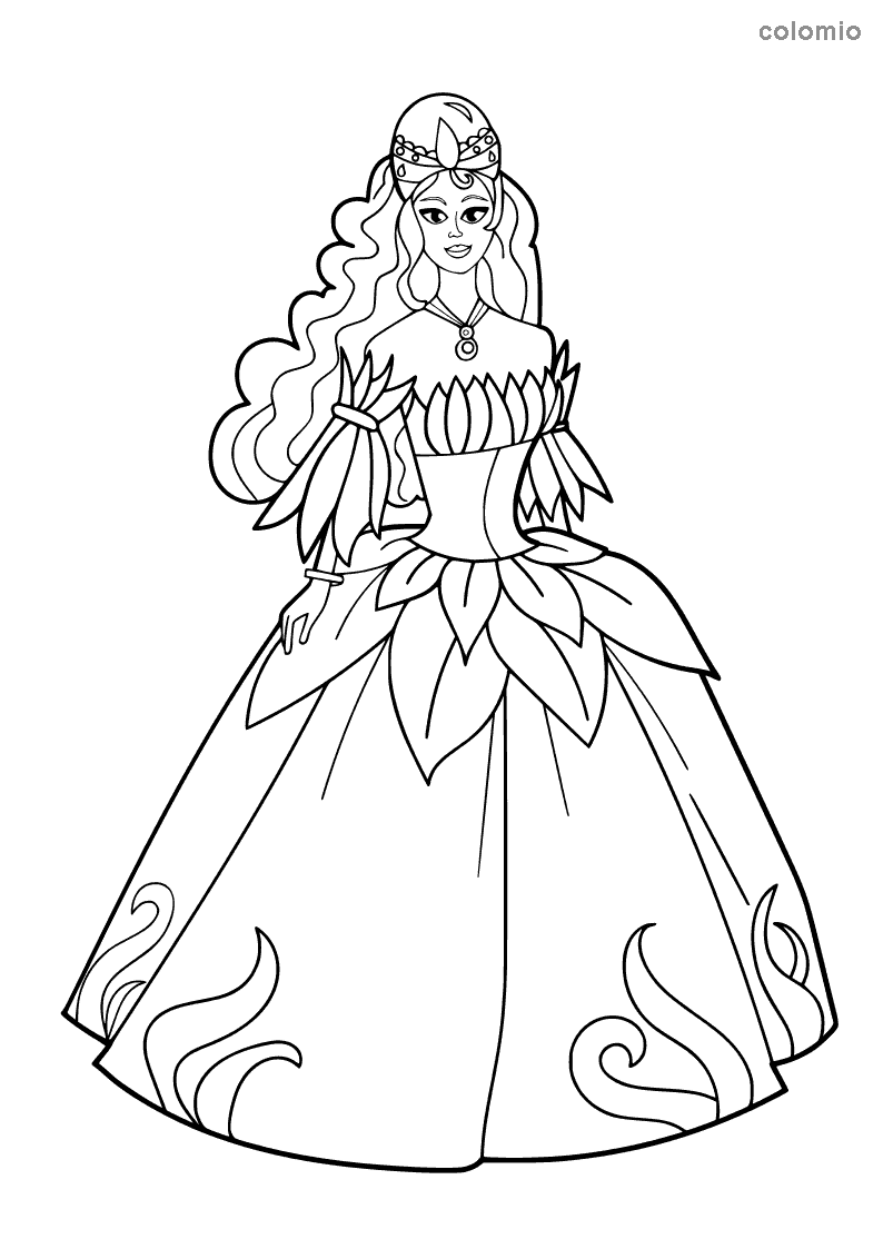 Princesses coloring pages free printable princess coloring sheets