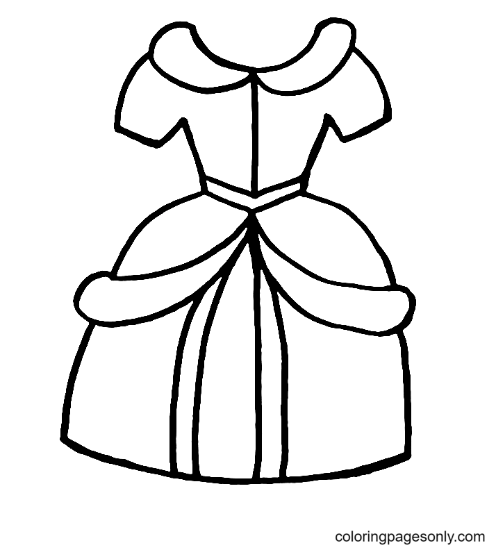 Dress coloring pages printable for free download