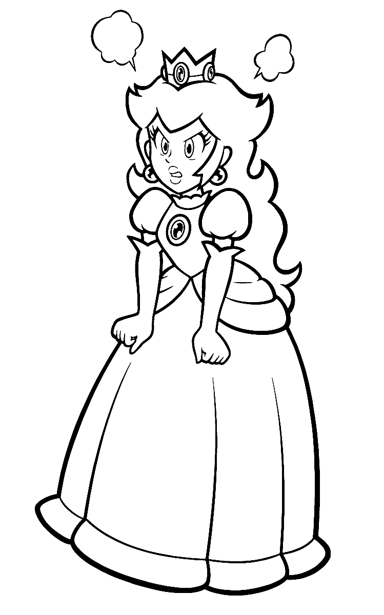 Princess peach coloring pages