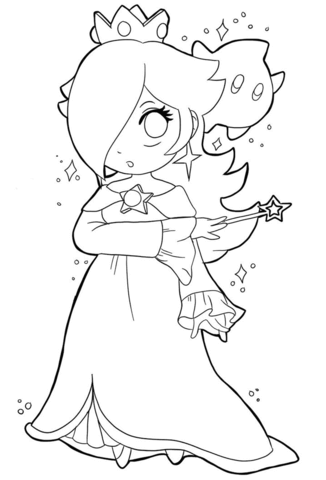 Cute baby rosalina coloring page free printable coloring pages