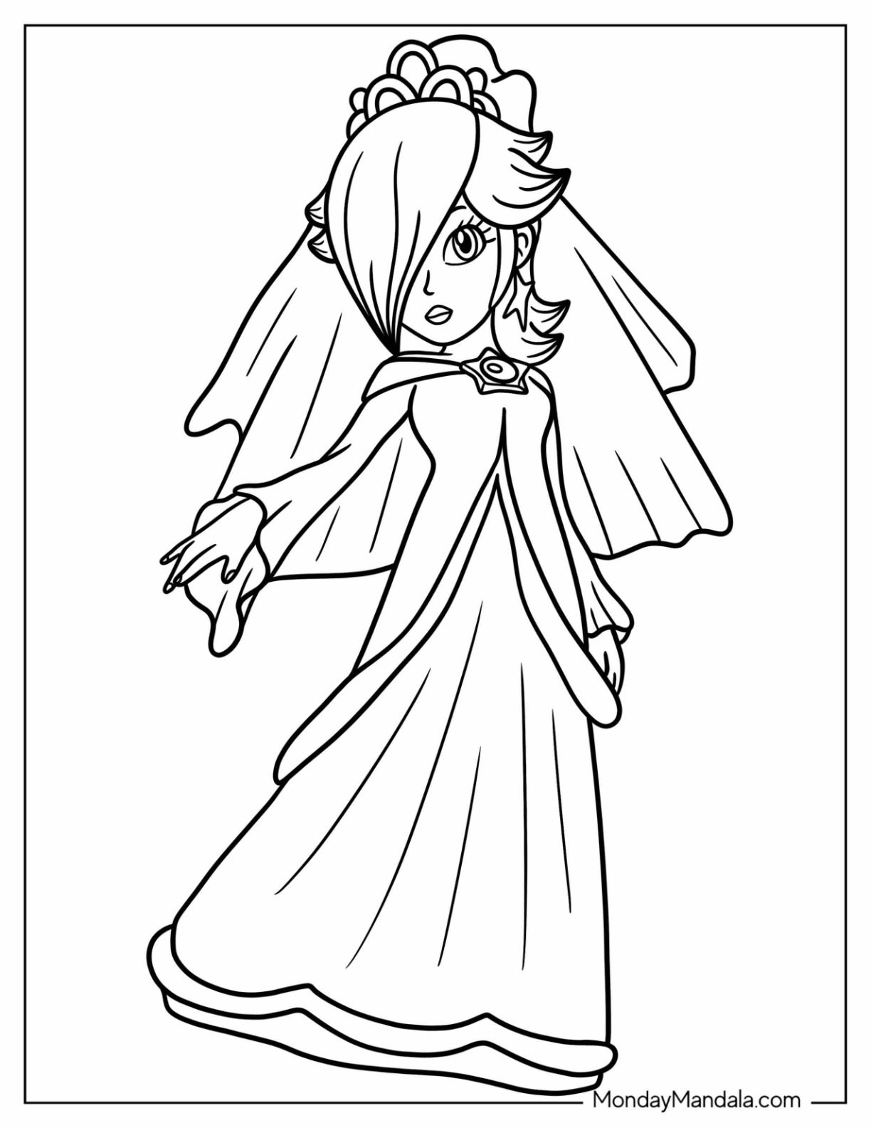 Rosalina coloring pages free pdf printables