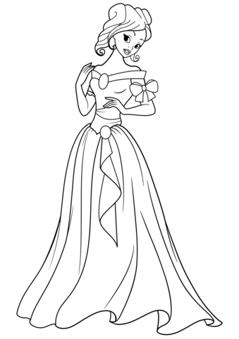 Beautiful princess coloring page free printable coloring pages