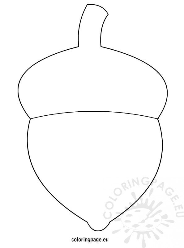 Acorn template coloring page