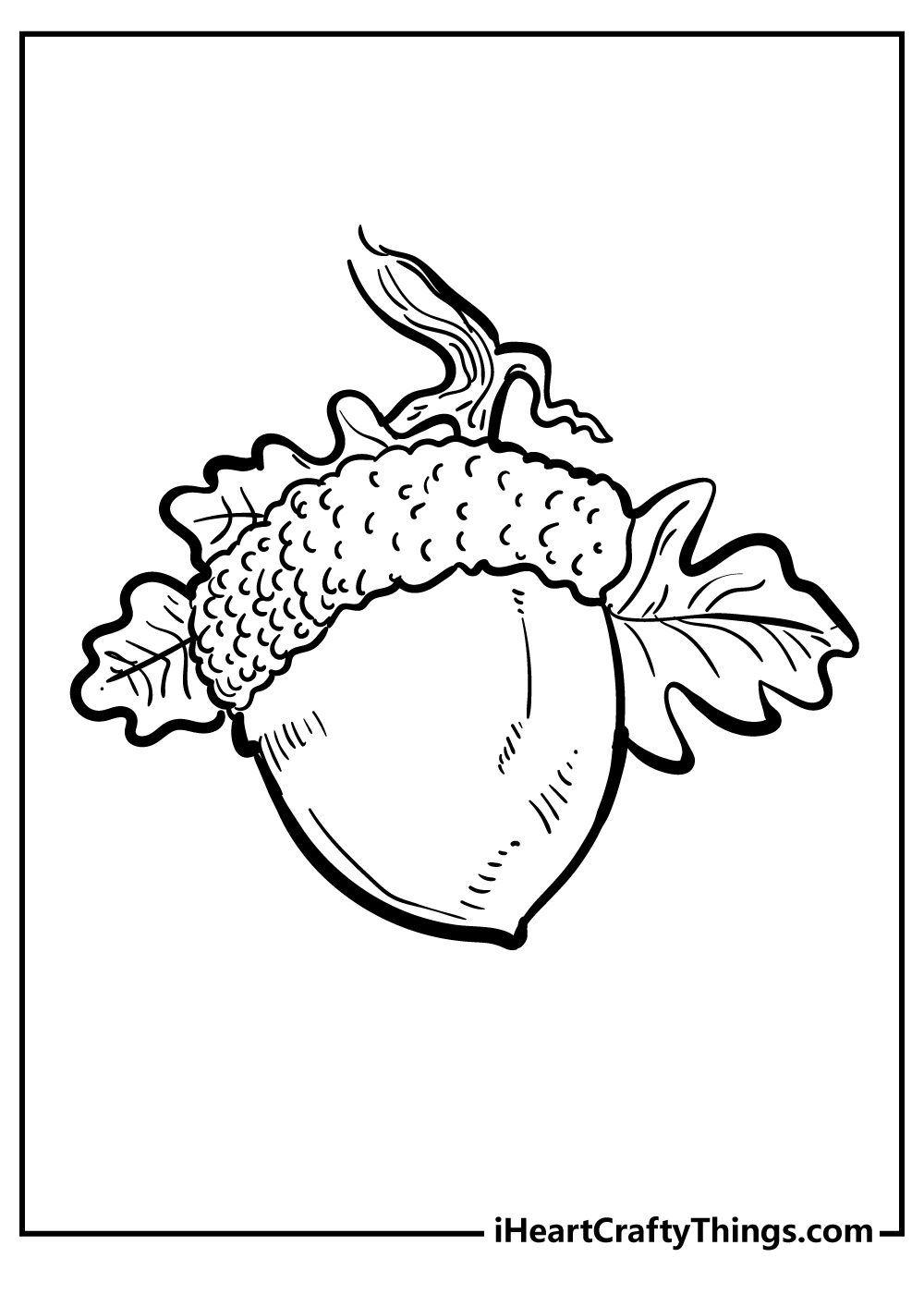 Acorn coloring pages free printables