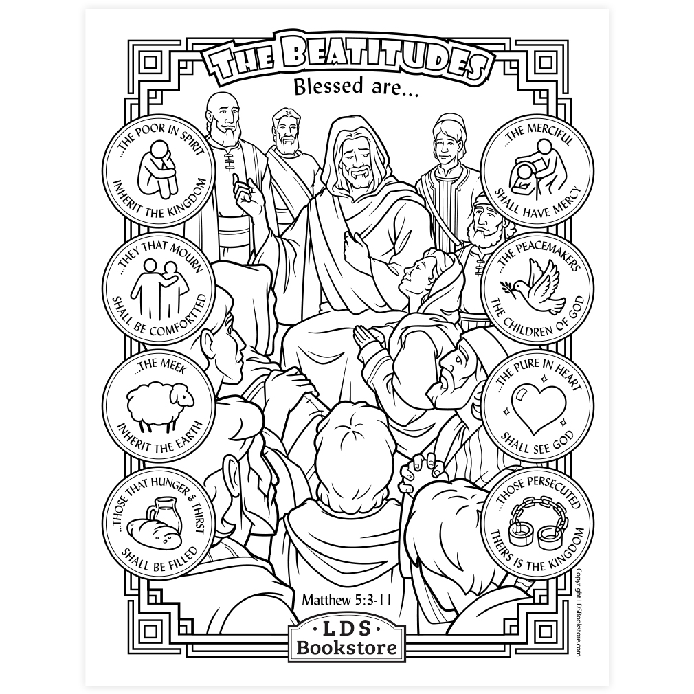 The beatitudes coloring page
