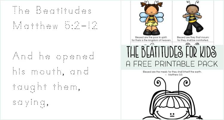 The beatitudes for kids printable pack