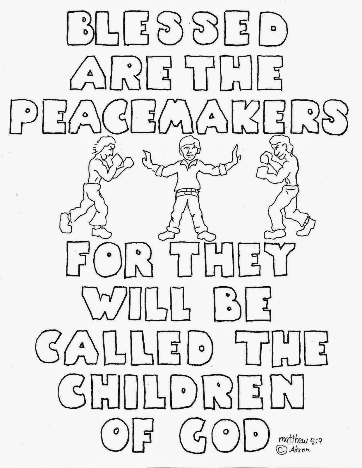 Blessed are the peacemakers printable coloring page see more at my blog httpcoloringpagesbymraâ beatitudes for kids sunday school coloring pages beatitudes