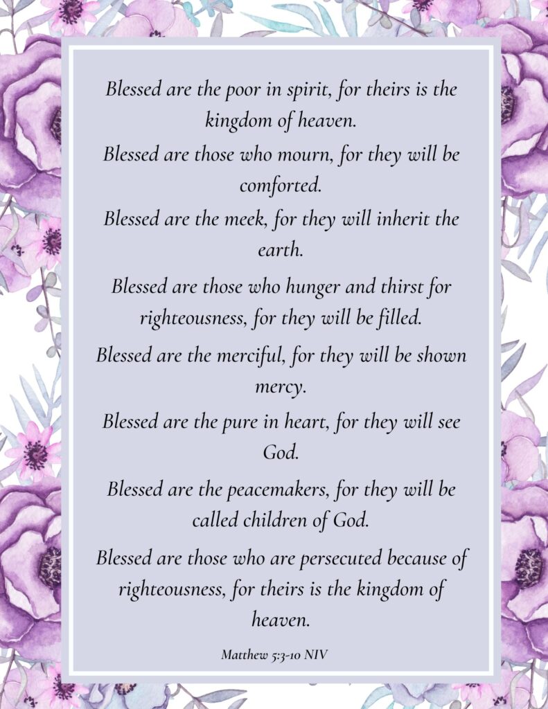 Free beatitudes printables