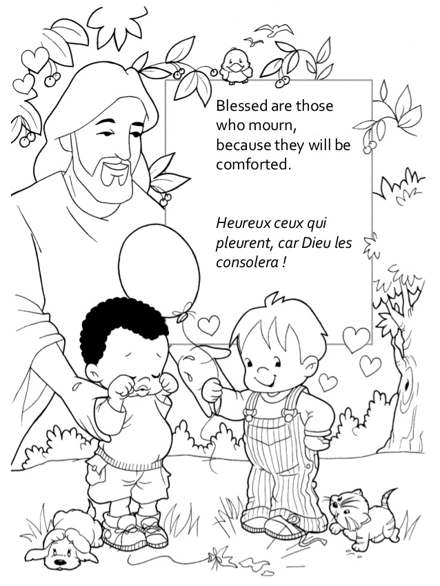 Coloring pages of the beatitudes