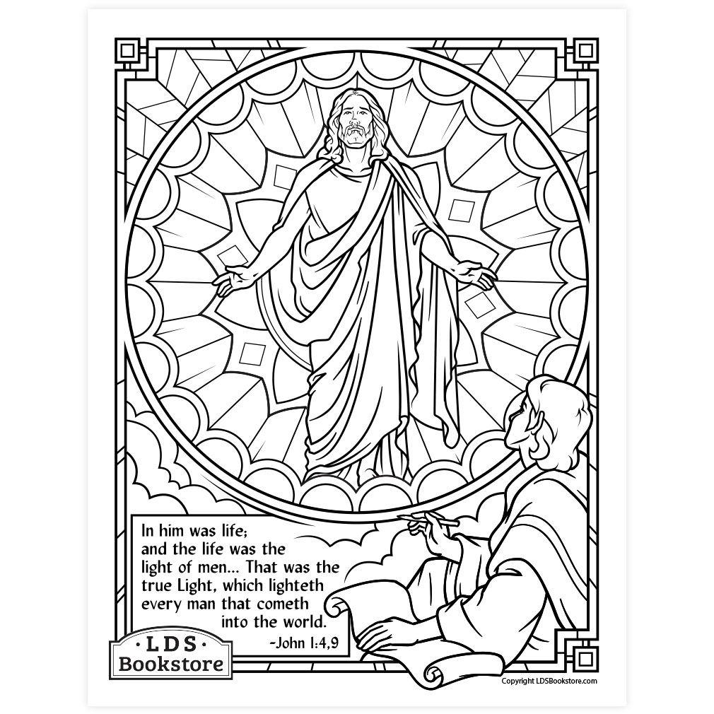 Jesus is the true light coloring page