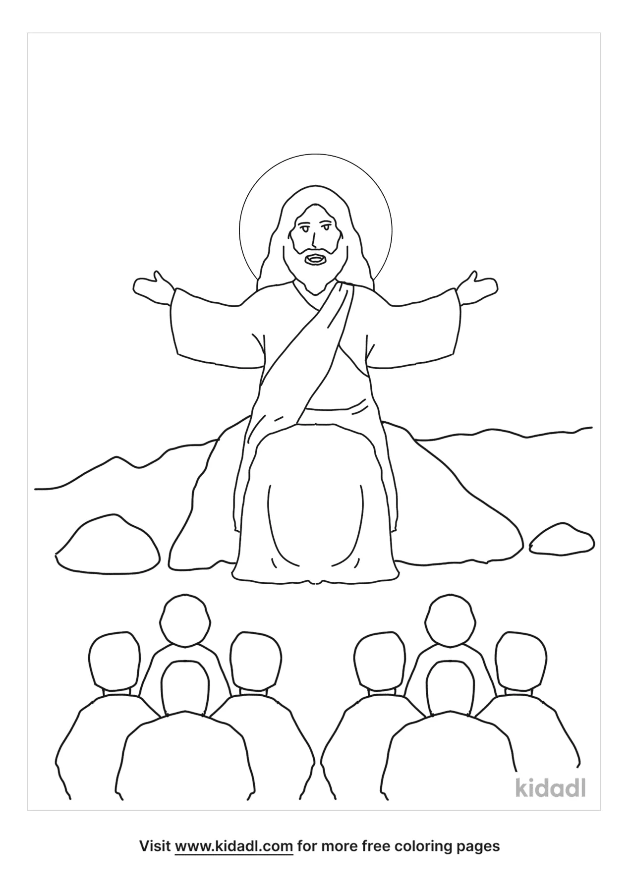 Free jesus gives the beatitudes coloring page coloring page printables
