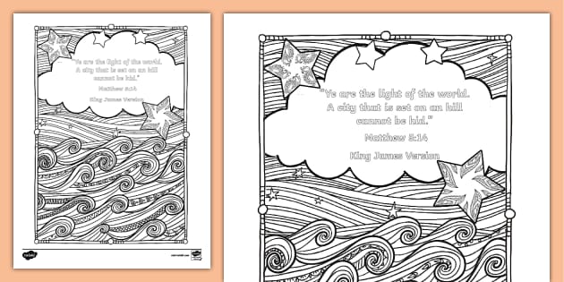 Light of the world coloring page christianity usa