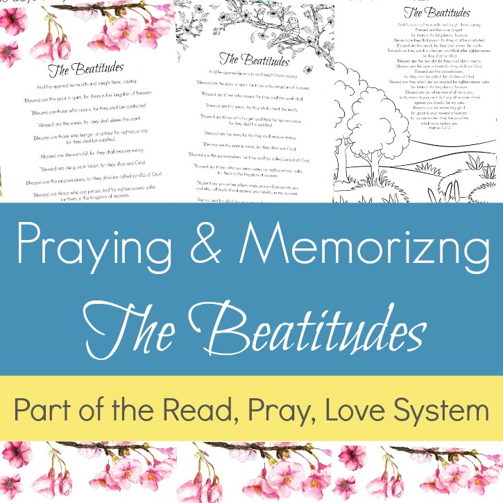 Praying and memorizing the beatitudes printable coloring pages