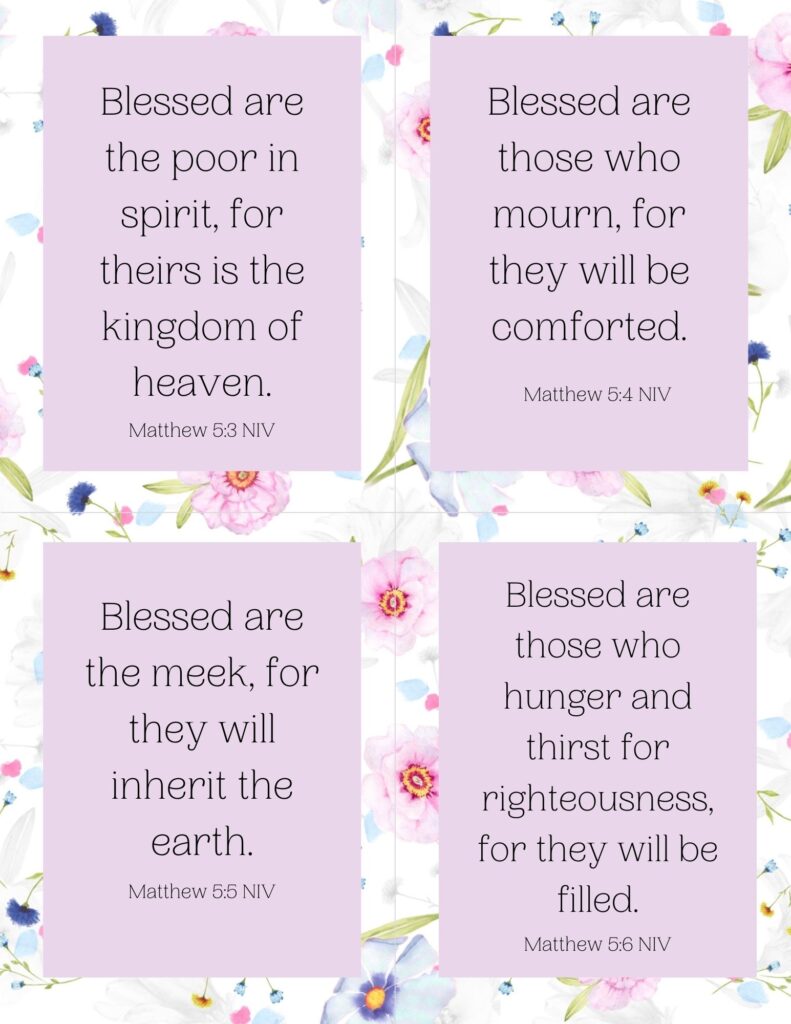 Free beatitudes printables