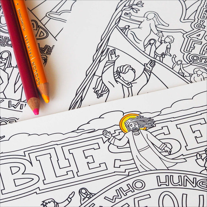 The beatitudes coloring pages â illustrated ministry