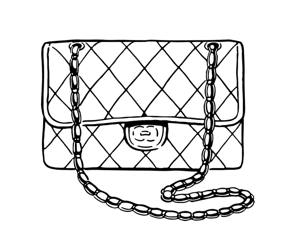 Clutch chanel coloring page