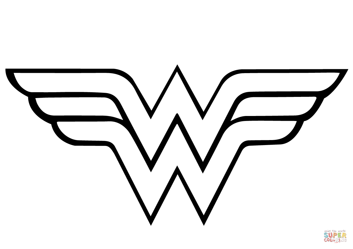 Wonder woman logo printable template
