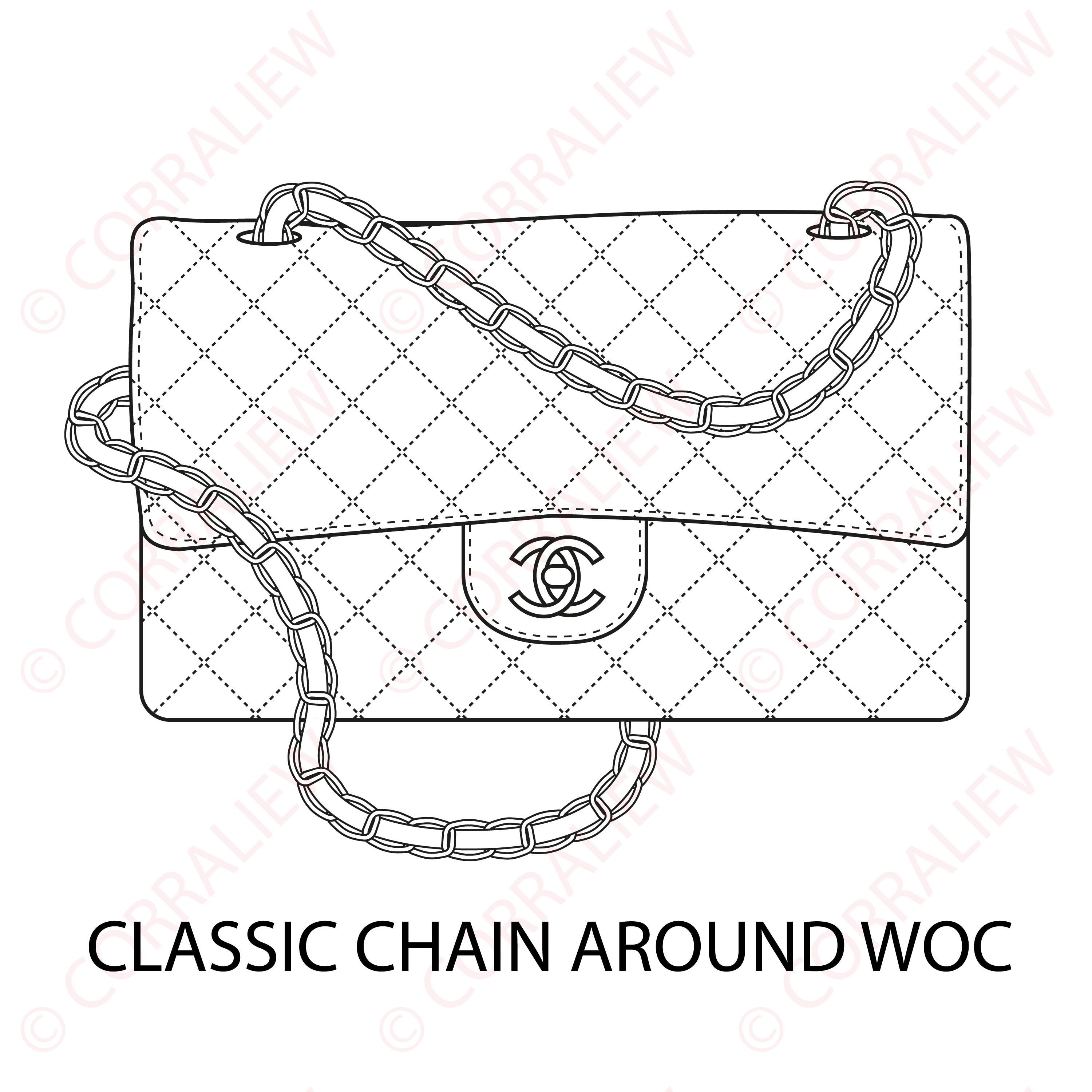 Chanel classic handbag png icon vector coloring page de cors