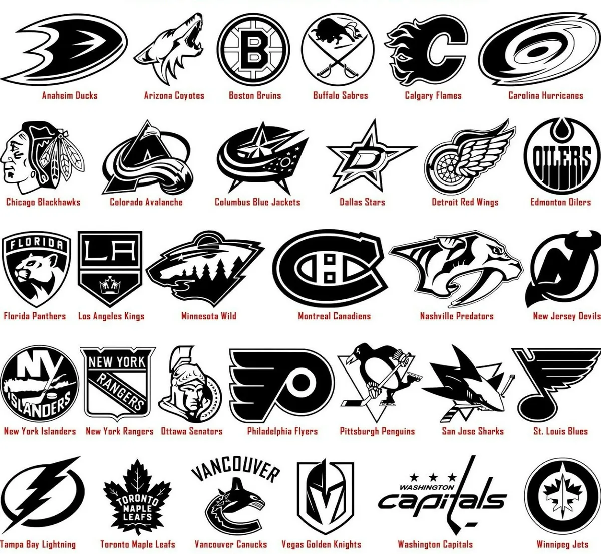 Nhl logos vinyl decal stickers car window wall national hockey league sport art