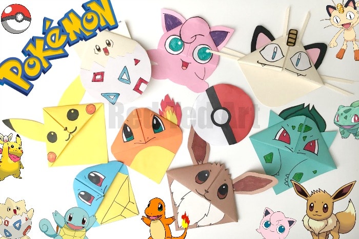 Pokemon bookmark corner designs