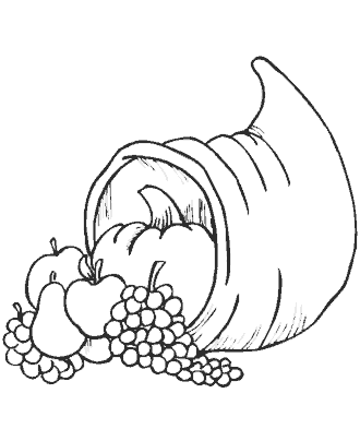 Cornucopia coloring pages for kids