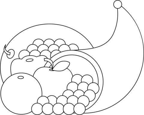 Cornucopia coloring page free printable coloring pages
