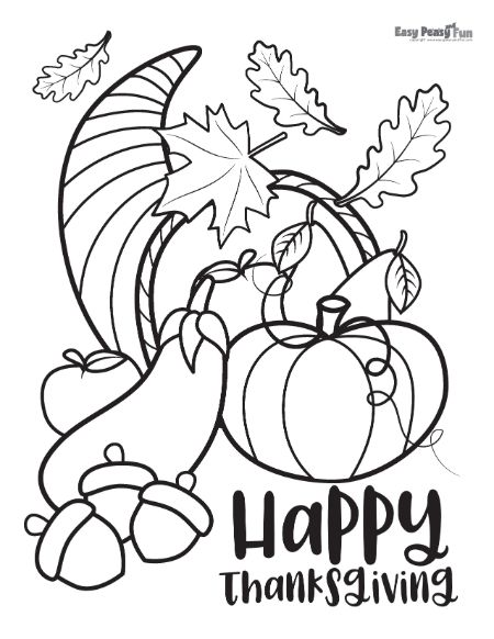 Printable thanksgiving coloring pages many free printables