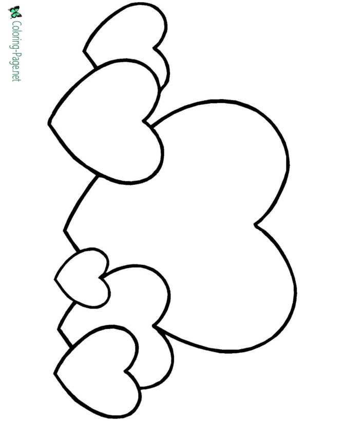 Valentine heart coloring pages