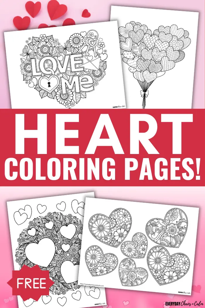 Free heart coloring pages for kids