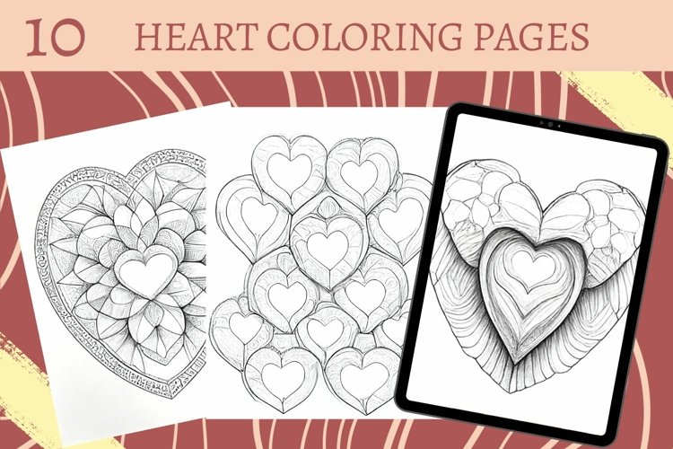 Heart coloring pages