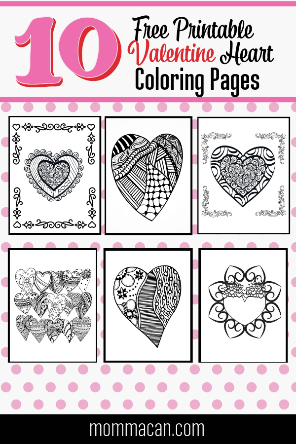 Free printable valentine coloring pages
