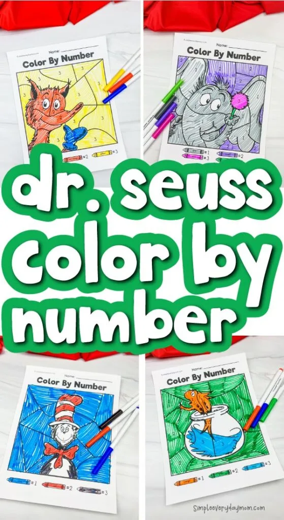 Free printable dr seuss color by number printables