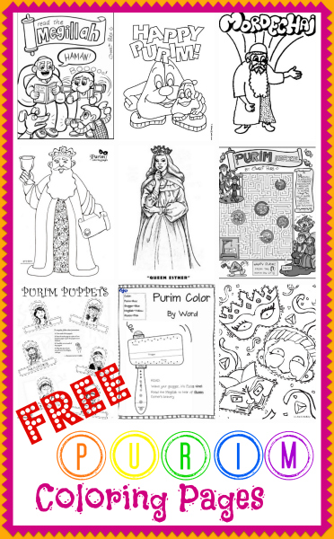 Purim coloring pages