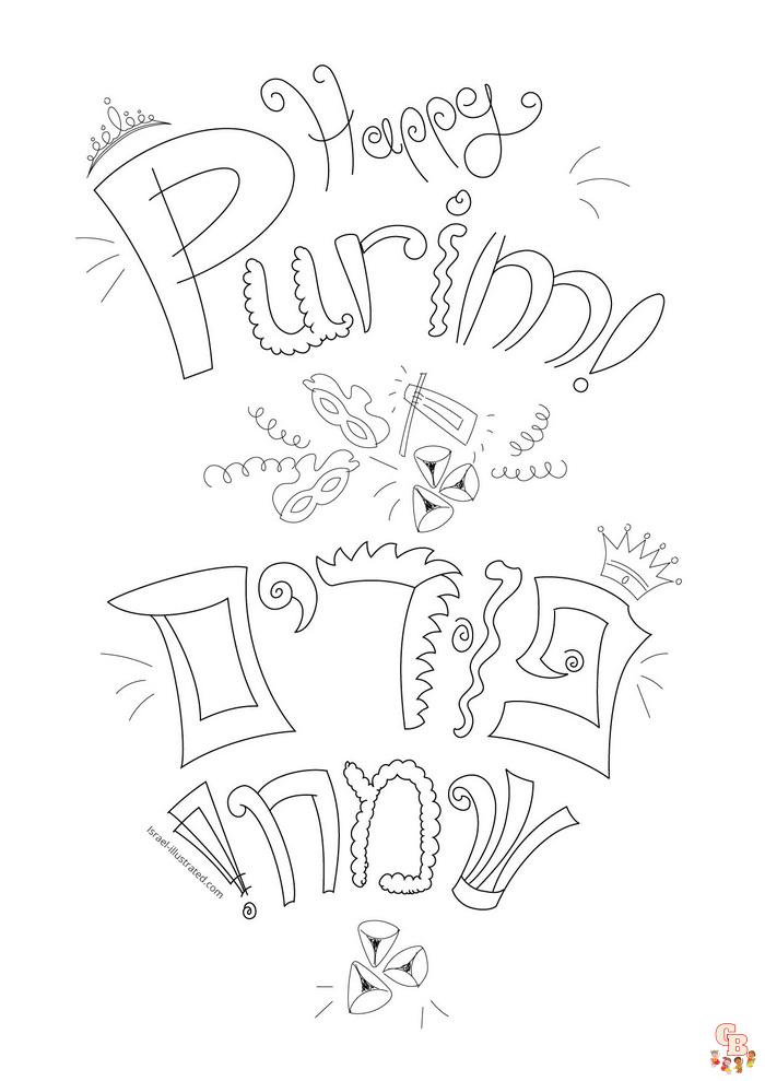 Celebrate purim with fun and creative coloring pages