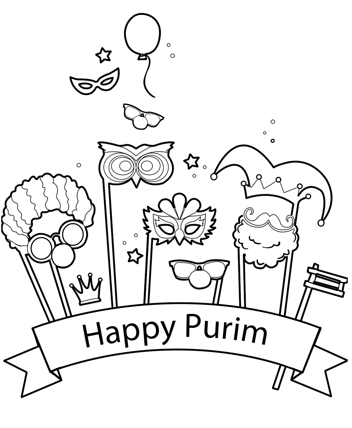 Purim coloring pages