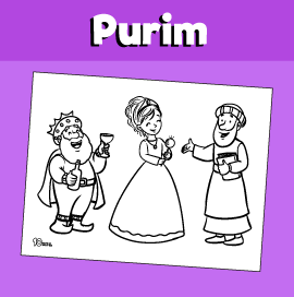 Coloring page for purim â minutes of quality time