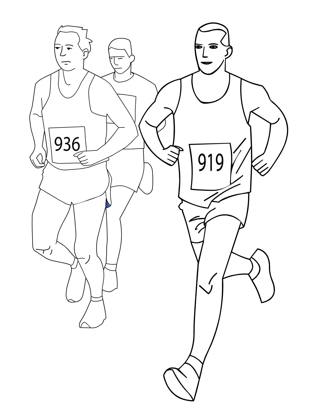 Running coloring pages